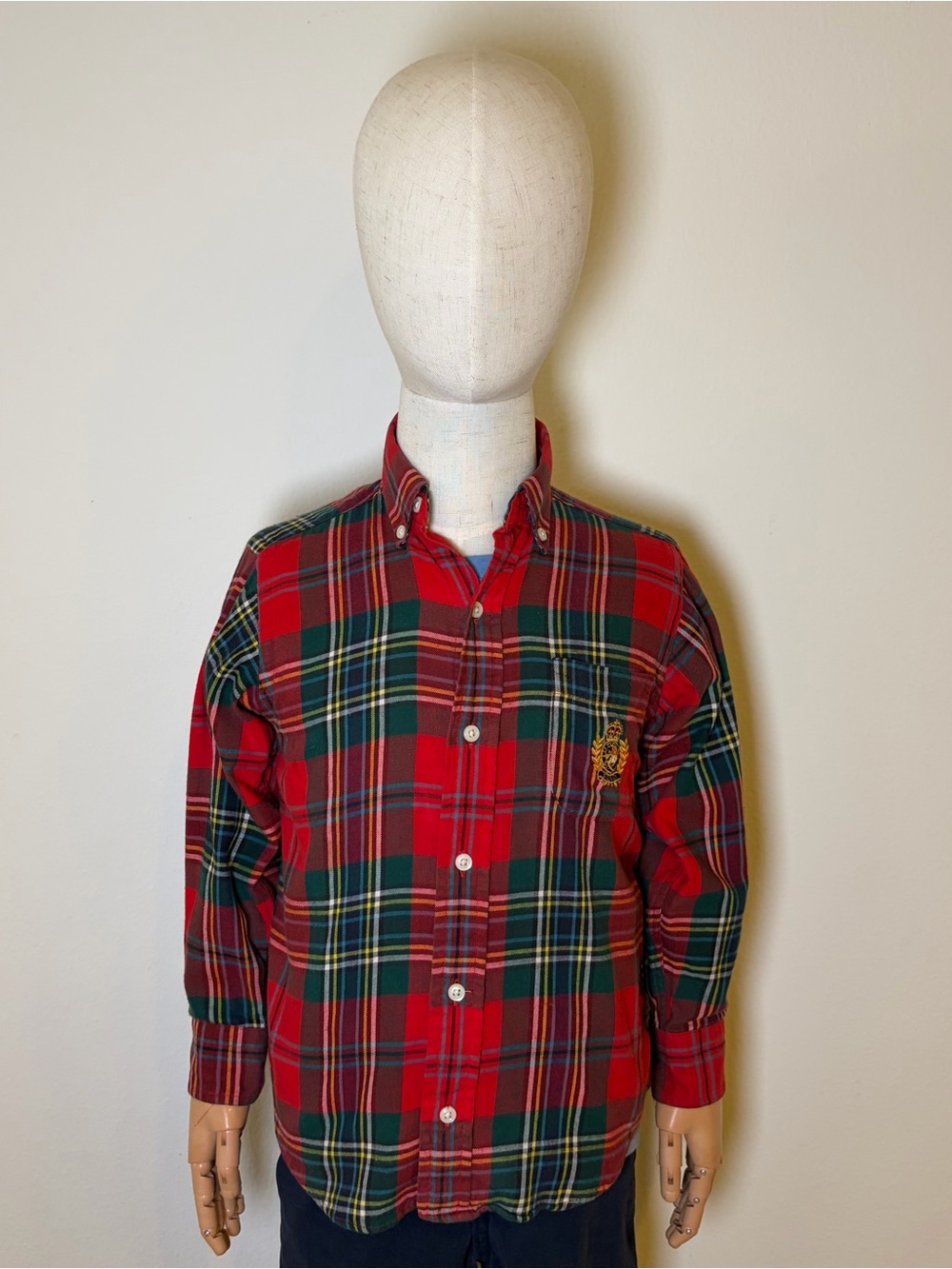 Polo Ralph Lauren Boys Plaid Flannel Shirt Size 5